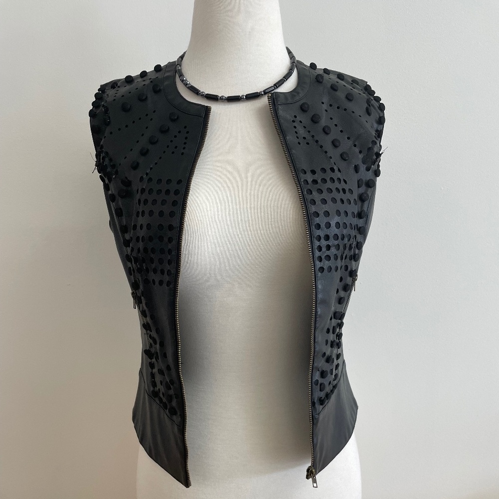 Black Pleather Vest